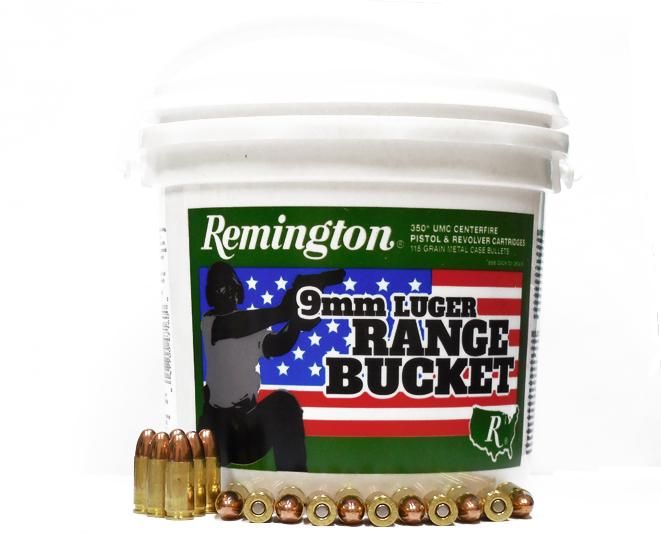 Bulk Remington Luger Range Bucket FMJ Ammo