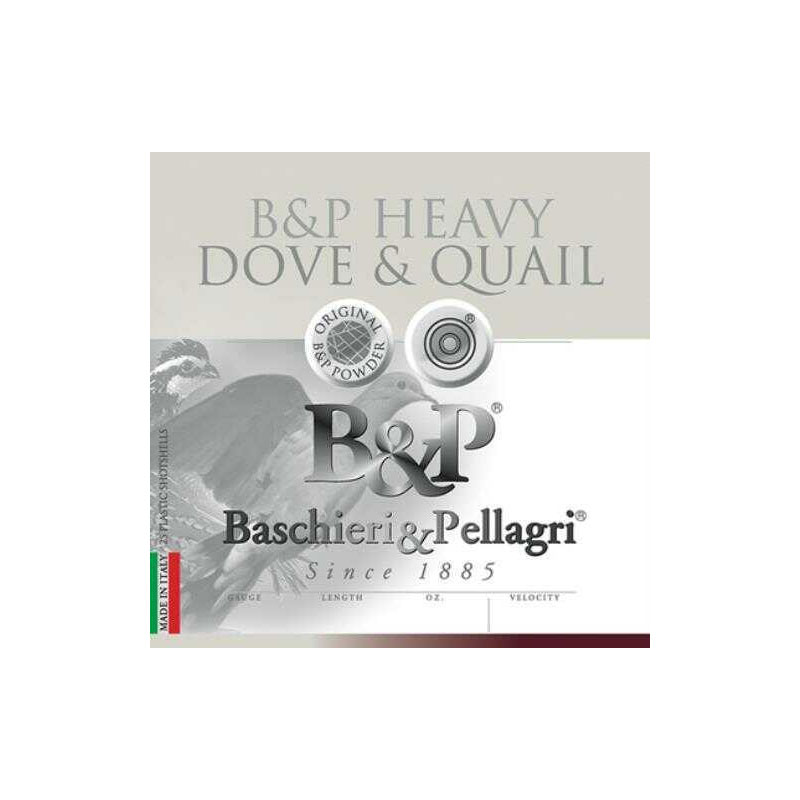 Baschieri & Pellagri Dove Quail Shells- Size 1-1/8oz Ammo