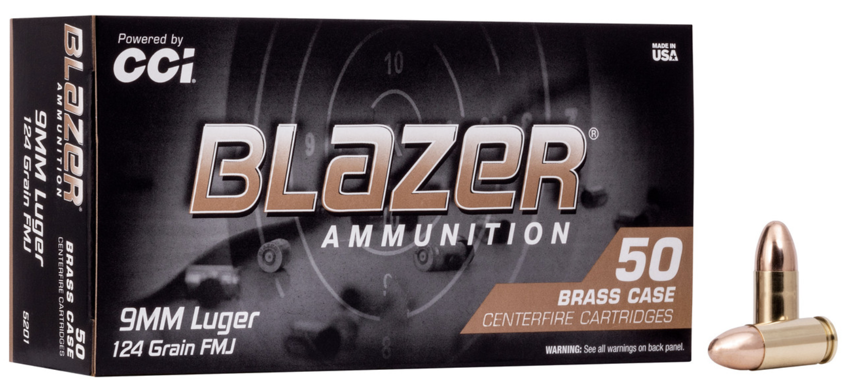 CCI Blazer Brass Luger FMJ Ammo