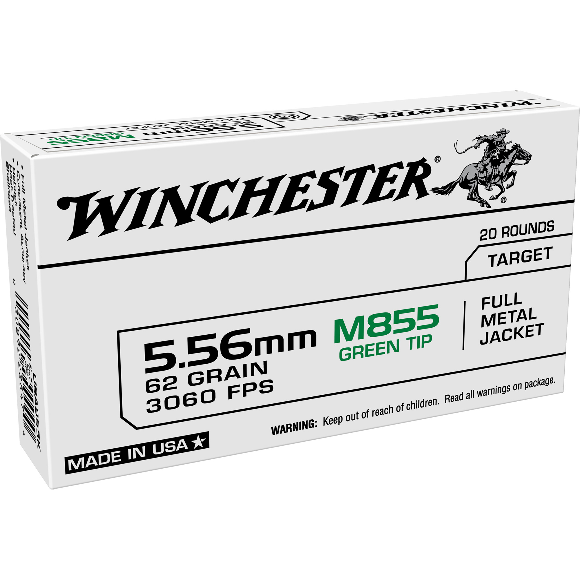 Bulk Winchester M855 Green Tip WM855K FMJ Ammo