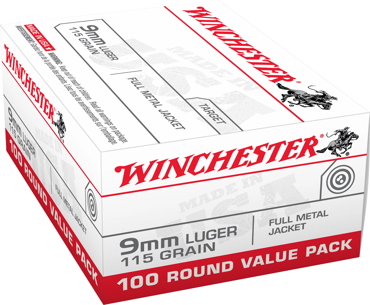 Winchester Luger FMJ Ammo