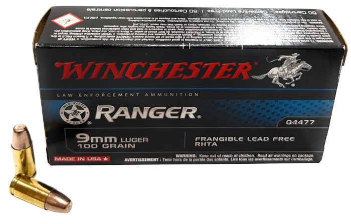 Winchester Ranger Luger Frangible RHTA Lead Free Ammo