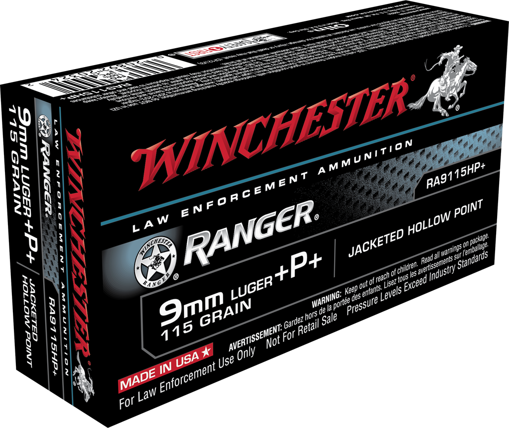 Winchester Ranger JHP +P+ Ammo