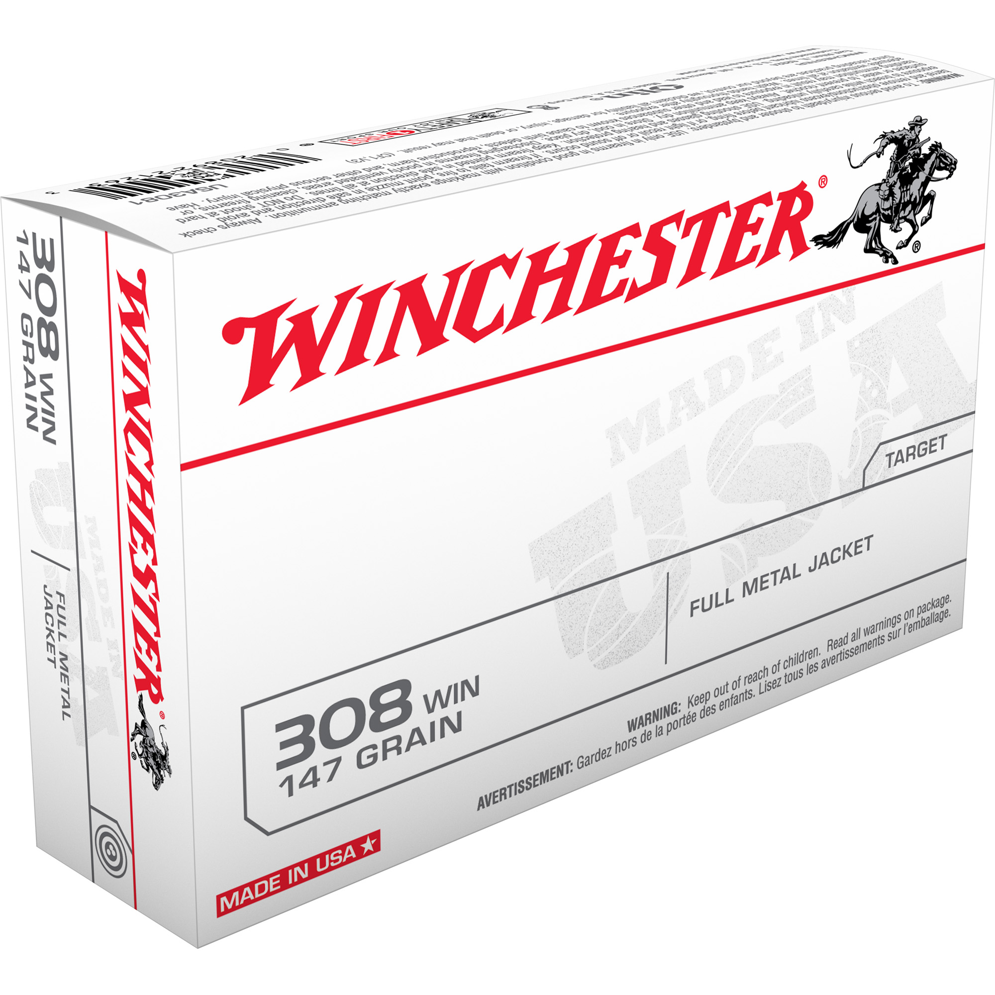 USA WHITE Winchester FMJ Ammo