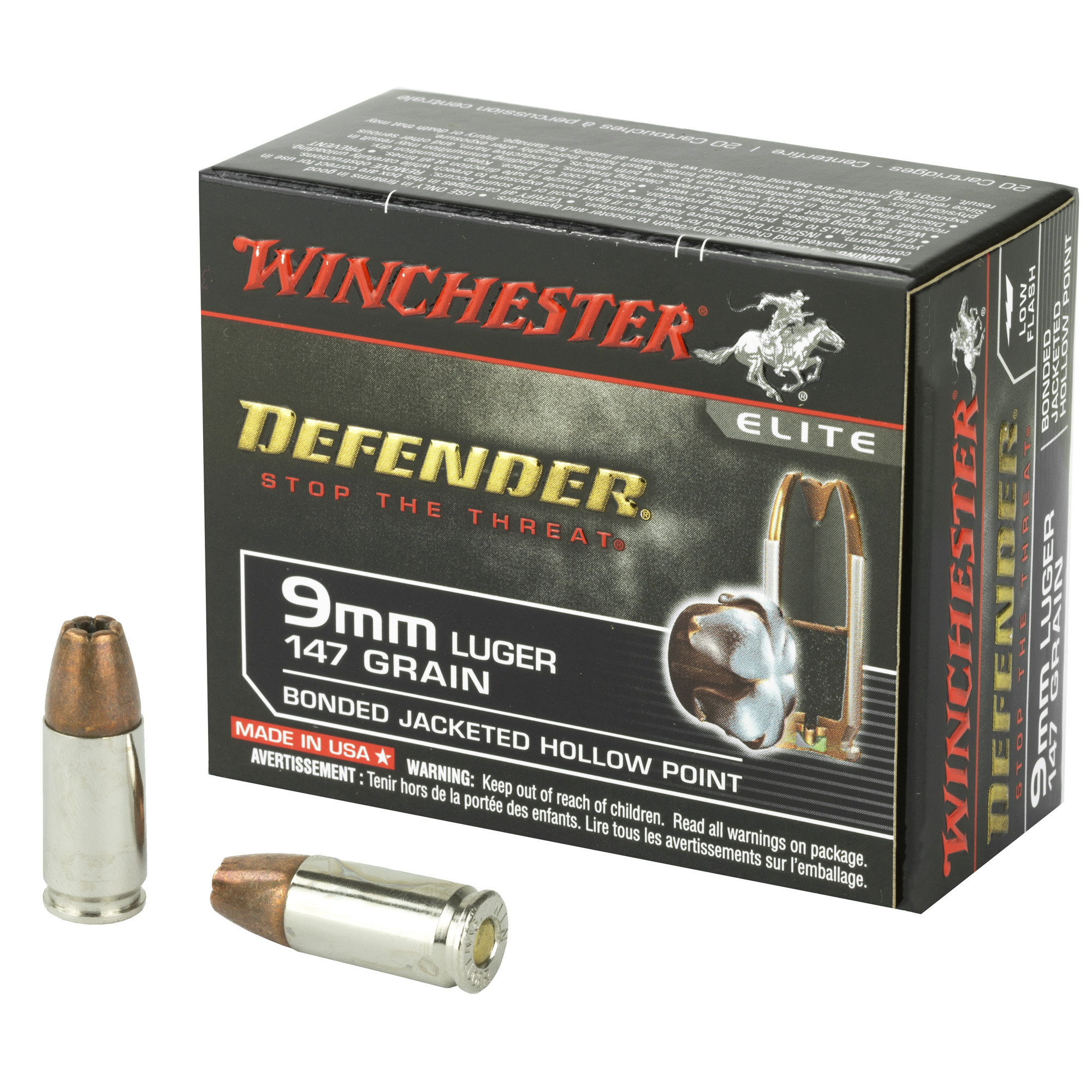 Winchester Defender Bonded JHP Ammo